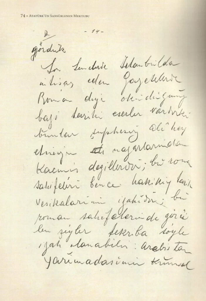 Atatürk mektup 2.sayfa