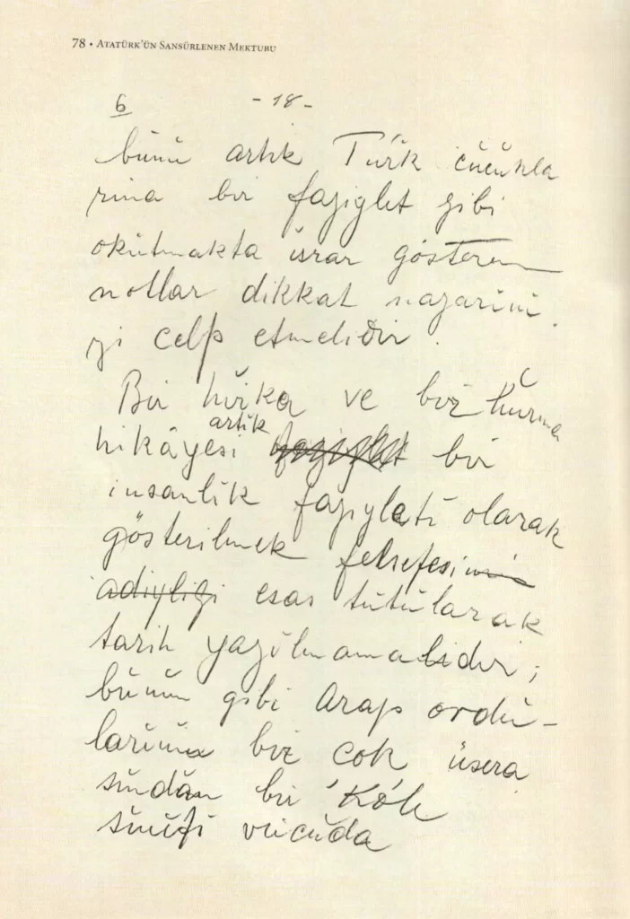 Atatürk mektup 6. sayfa